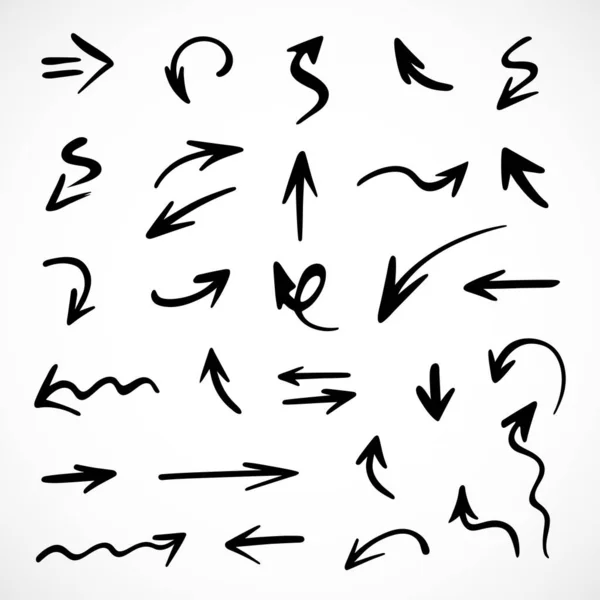 Elle çizilmiş oklar, sunum için elementler