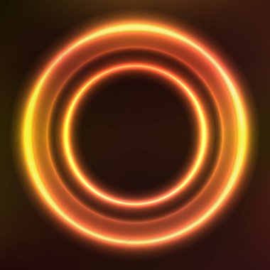 Neon geometrik şekillerin vektör arkaplanı, yuvarlak çerçeve, soyut arkaplan, duvar kağıdı