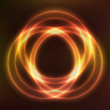 Neon geometrik şekillerin vektör arkaplanı, yuvarlak çerçeve, soyut arkaplan, duvar kağıdı