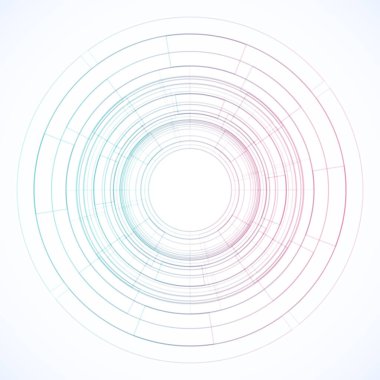 Dairelerden geometrik çerçeve, vektör soyut arkaplan, duvar kağıdı
