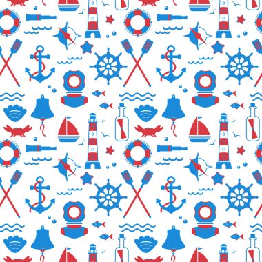 Yelken elementlerinin kusursuz dokusu. Desen, soyut arkaplan, duvar kağıdı. Denizcilik koleksiyonu, deniz seyahat simgeleri.
