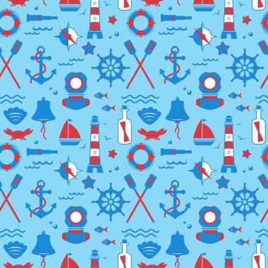Yelken elementlerinin kusursuz dokusu. Desen, soyut arkaplan, duvar kağıdı. Denizcilik koleksiyonu, deniz seyahat simgeleri.
