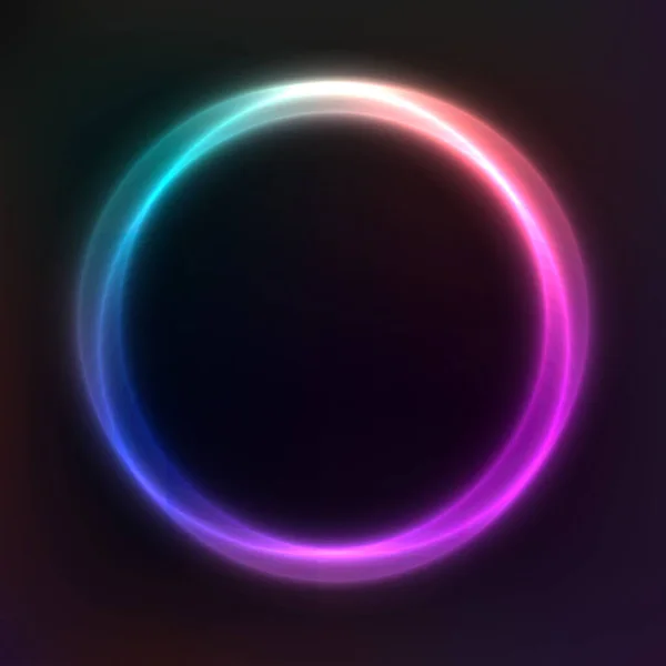 Neon geometrik şekillerin vektör arkaplanı, yuvarlak çerçeve, soyut arkaplan, duvar kağıdı