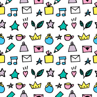 Renkli kaprisli karalamalardan kusursuz doku, desen, soyut arkaplan, duvar kağıdı