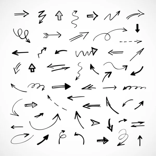 Elle çizilmiş oklar, sunum için elementler