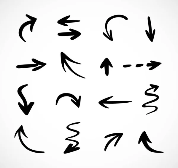 Elle çizilmiş oklar, sunum için elementler