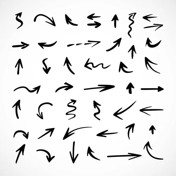 Elle çizilmiş oklar, sunum için elementler