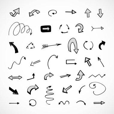 Okların vektör kümesi, sunum için elementler