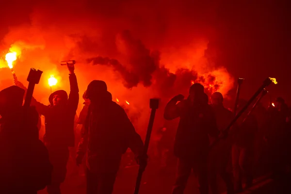 "Procesiunea batalionului de torțe Azov — Fotografie, imagine de stoc