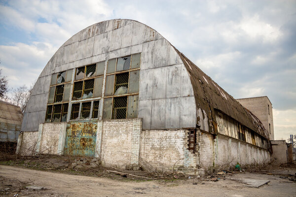 Abandoned industrial building