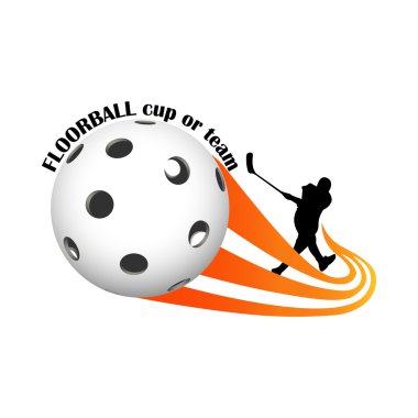 Floorball logo for the team and the cup clipart
