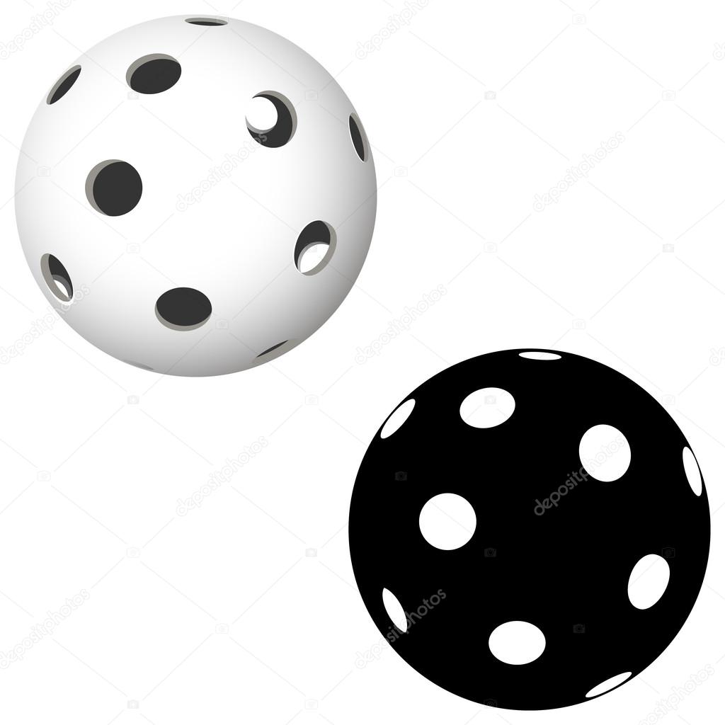 Floorball ball isolate on a white background
