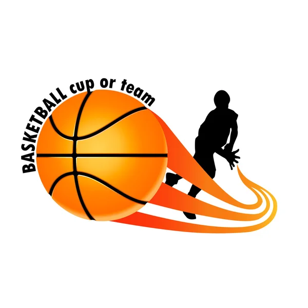 Logo voor een basketbalteam — Stockvector