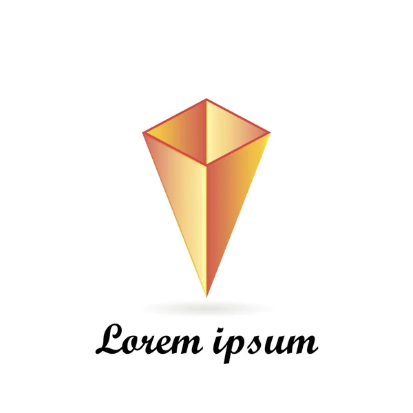 Rhombus logo ontwerp op een witte achtergrond — Stockvector