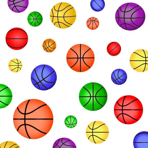 Balle de basket colorée — Image vectorielle