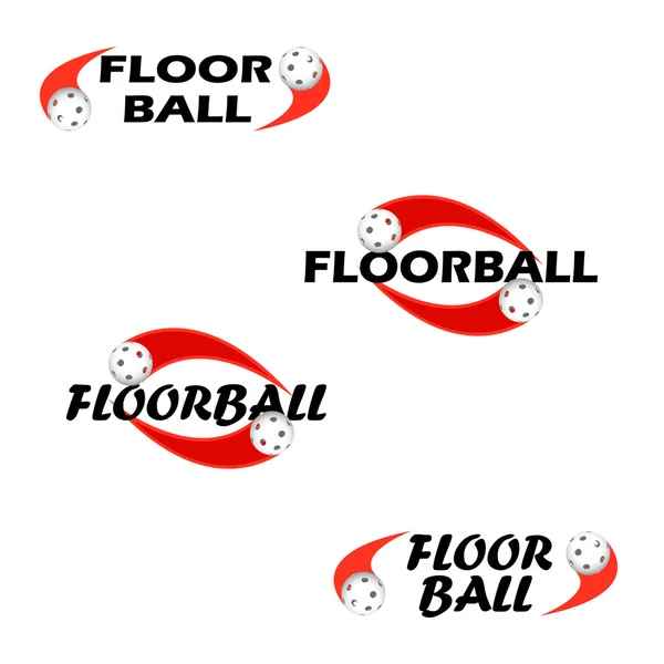 Texte de boule de plancher pour le logo de l'équipe et la tasse — Image vectorielle