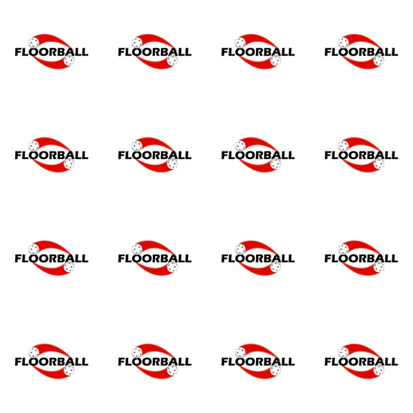 El patrón sin costuras de floorball — Vector de stock