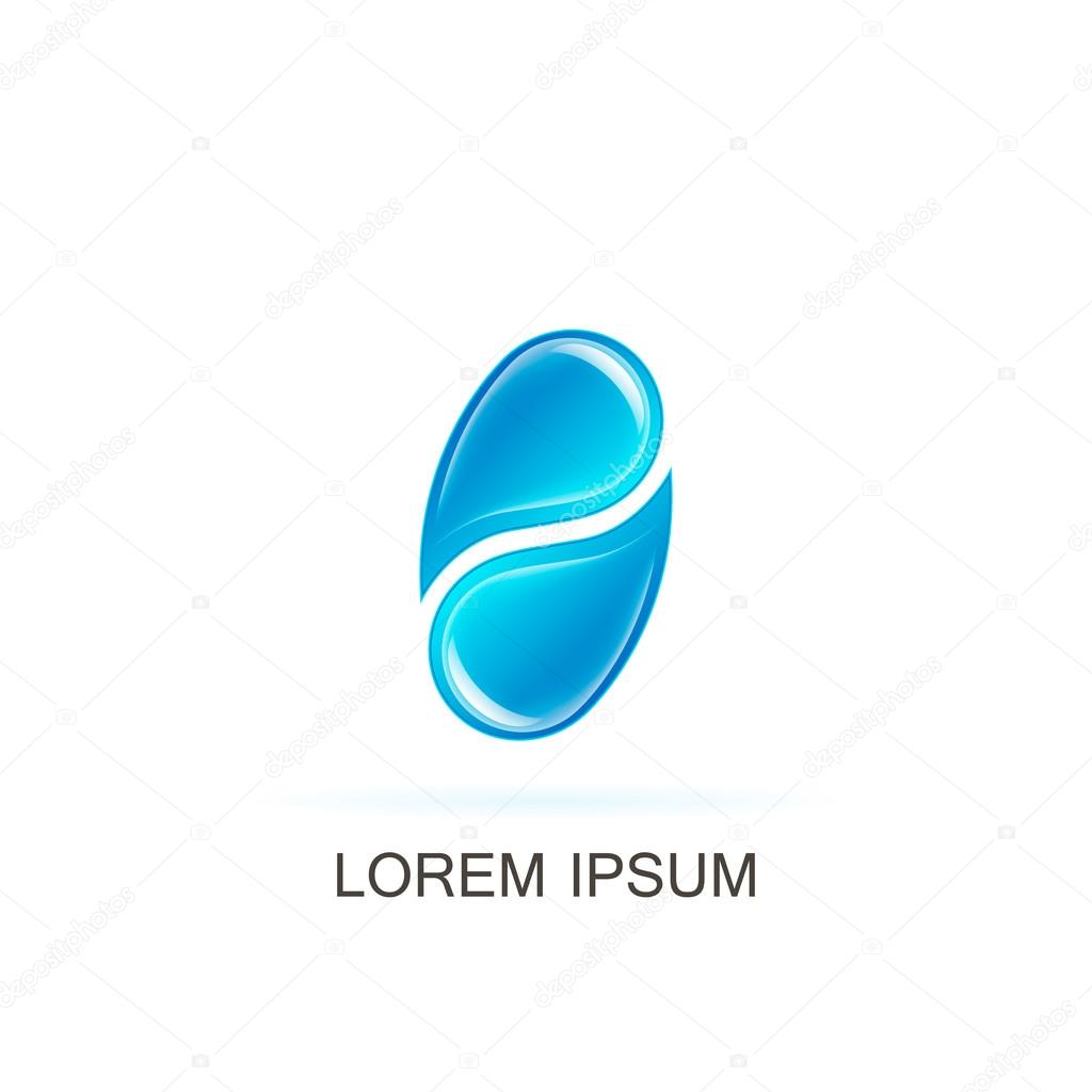 Template water logo on a white background