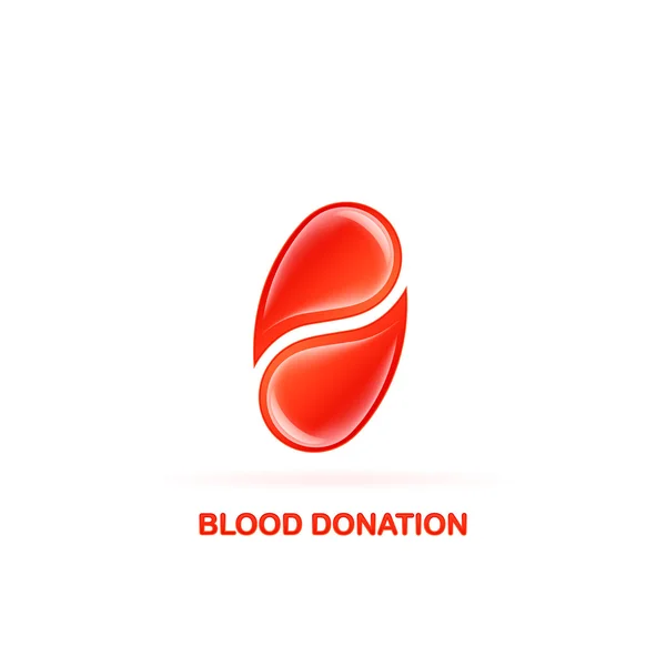 Blodet donation logotyp — Stock vektor