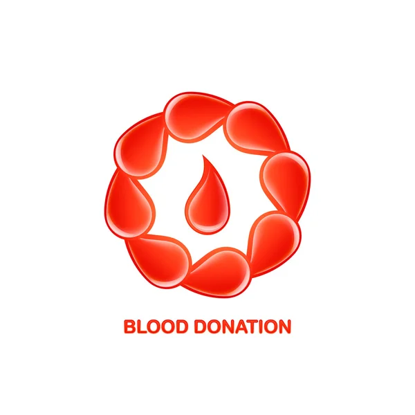 Logo de donación de sangre — Archivo Imágenes Vectoriales