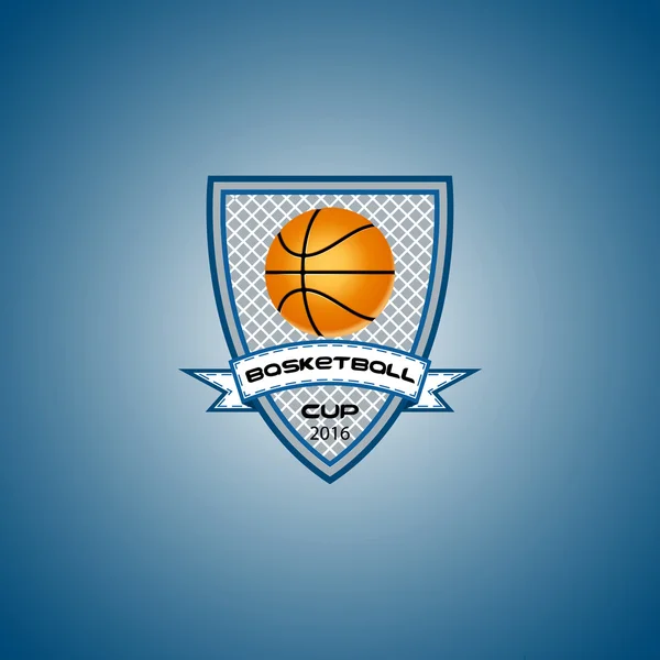 Logo de basket pour l'équipe et la coupe — Image vectorielle