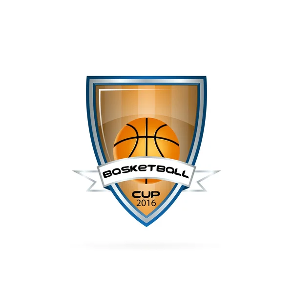 Logo de basket pour l'équipe et la coupe — Image vectorielle