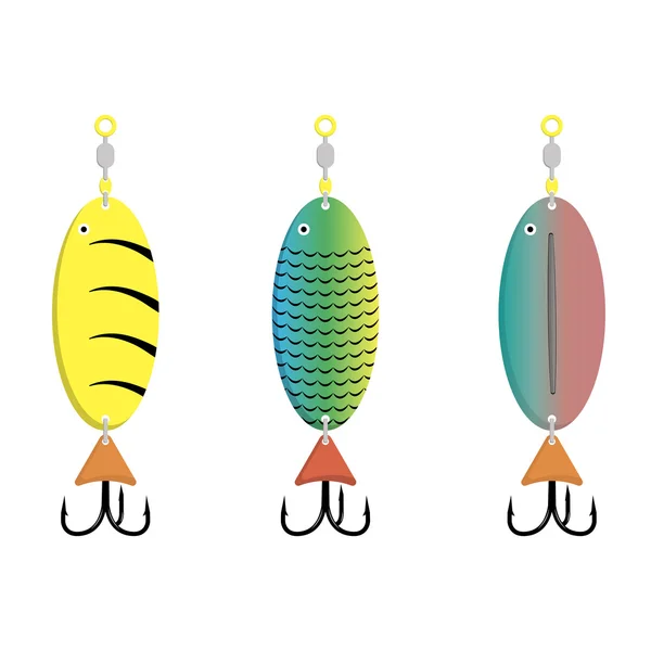 Poissons-appâts sur fond blanc — Image vectorielle