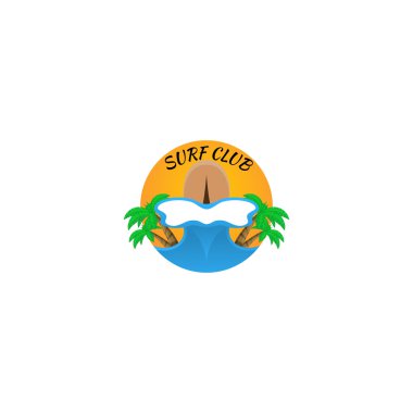 sörf logo vektör çizim