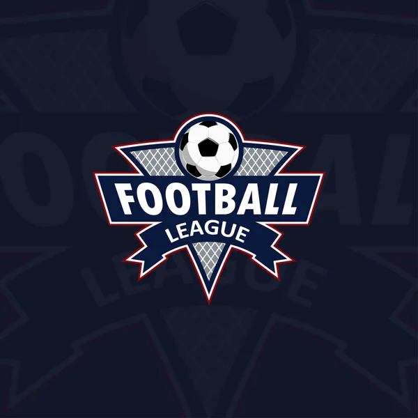 Logotipo de futebol para a equipe e o copo — Vetor de Stock