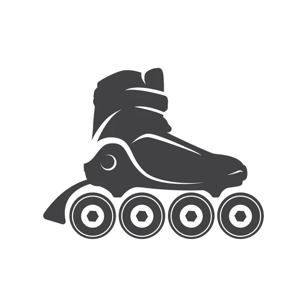Rolschaatslogo, embleem, badge. Rollogo voor club, evenement en andere vormgevingselementen. — Stockvector