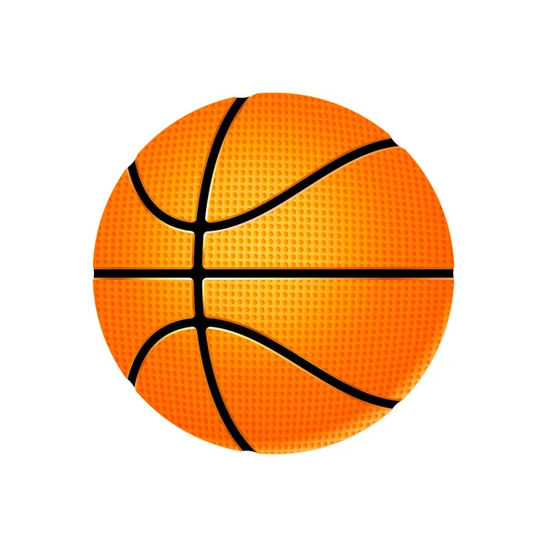 Pallone da basket su sfondo bianco — Vettoriale Stock