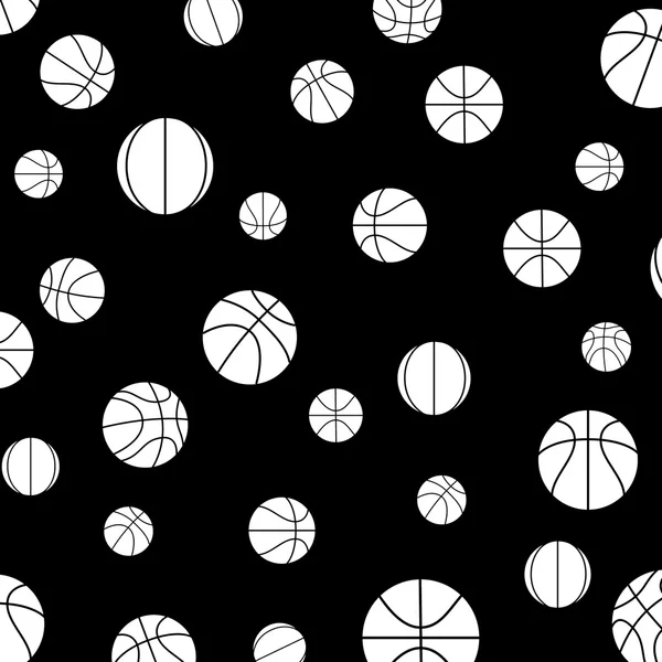 Pattern with basketball — Stock Vector