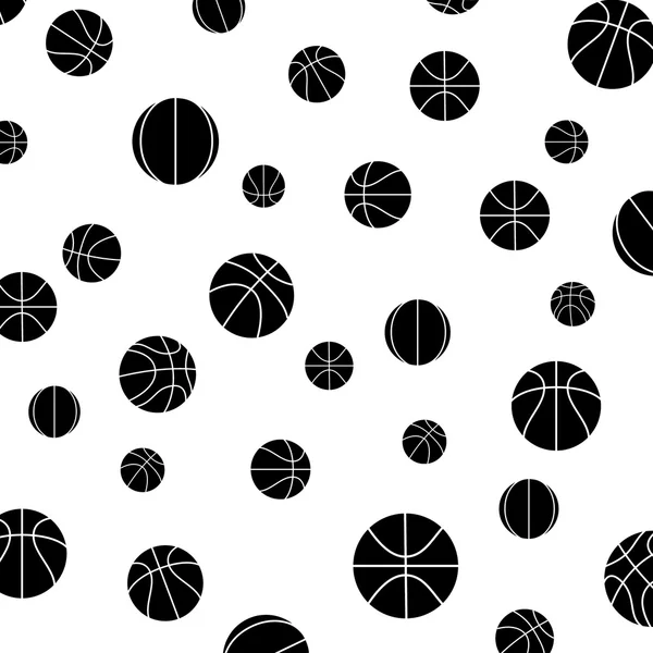 Pattern with basketball — Stock Vector