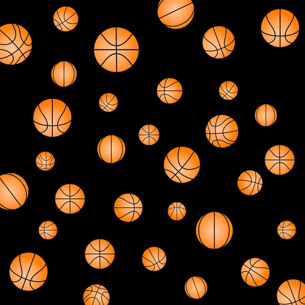 Pattern with basketball — Stock Vector