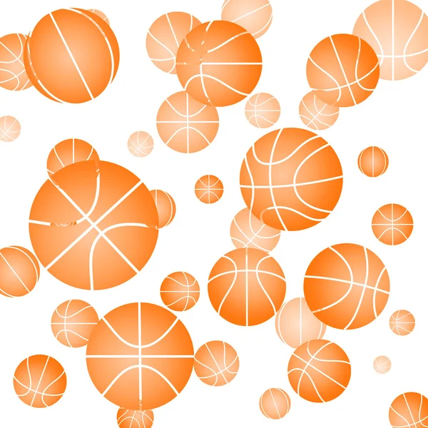 Pattern with basketball — Stock Vector