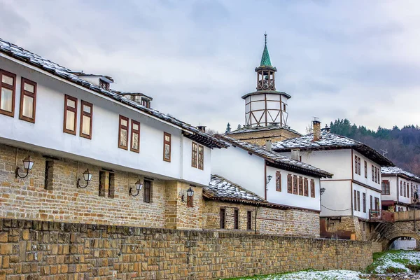 Національна Реставраційна Бюлетеня Знаменитий Міст Будинок Архітектурному Комплексі Міста Триавна — стокове фото