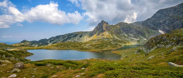 Banner Lake Mountain Bulgarian Mountain Rila Lake Bliznaka — Φωτογραφία Αρχείου