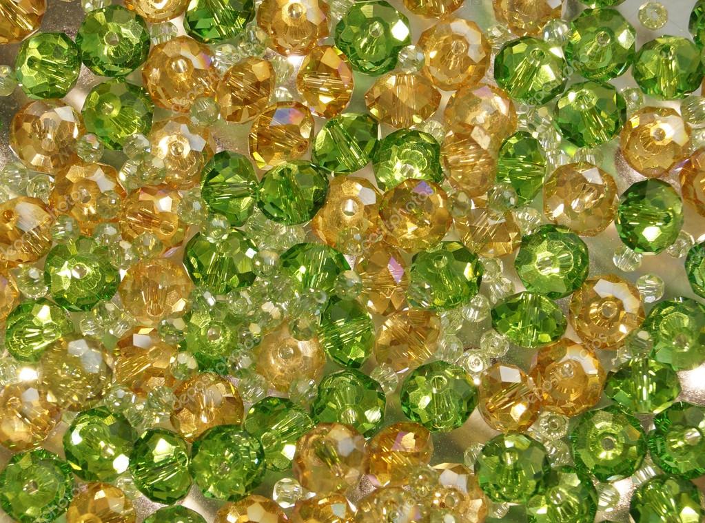 yellow crystal beads