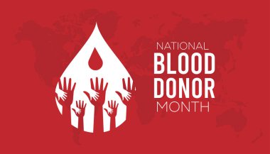 Vector illustration on the theme of National Blood Donor month observed each year during January. banner, Holiday, poster, card and background design.