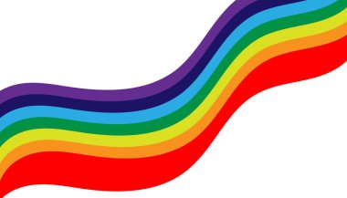 Renkli Gökkuşağı Vektör İllüstrasyonu. Sosyal medya paylaşımı, t-shirt tasarımı ve afiş için kullanılan yaratıcı Gökkuşağı Bulut Vektörü modern tasarımı .