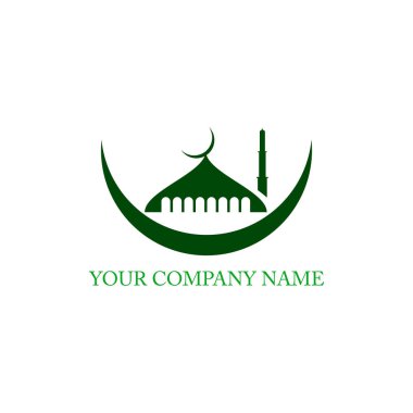  Pankart, poster, sosyal medya postası, tişört ve uygulama logosu için cami simgesi tasarım vektör şablonu.