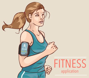 İnsanlar çalıştırmak için spor ya da fitness izleme app