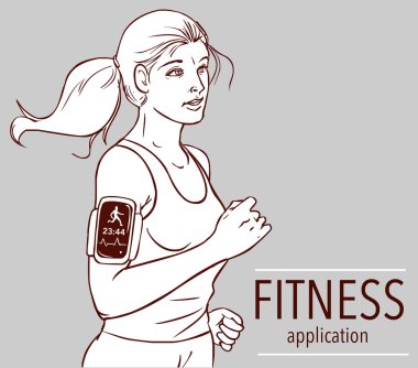 İnsanlar çalıştırmak için spor ya da fitness izleme app