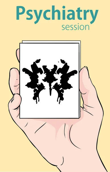 Rorschach Tintenklecks Test Zufallsvektorbild — Stockvektor