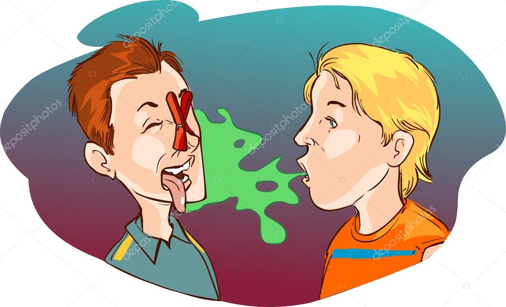 vector illustration of a halitosis