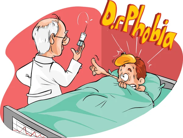 Bir enjeksiyon veren doktor — Stok Vektör