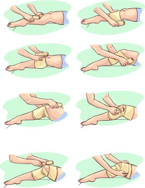 bir bacak bandaj vektör çizim