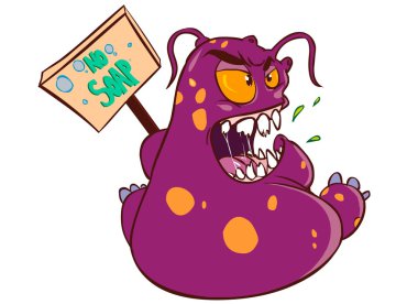 bir mikrop vektör çizim