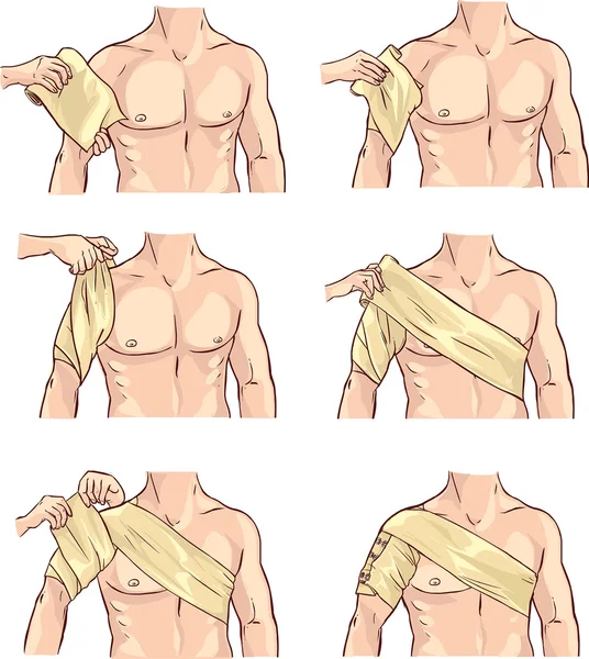 Иллюстрация плечевой повязки — стоковый вектор