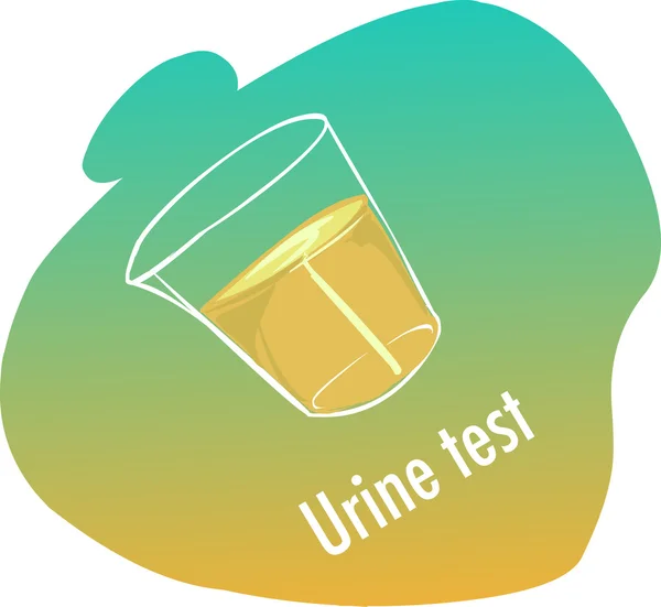 Illustration vectorielle d'un test d'urine — Image vectorielle